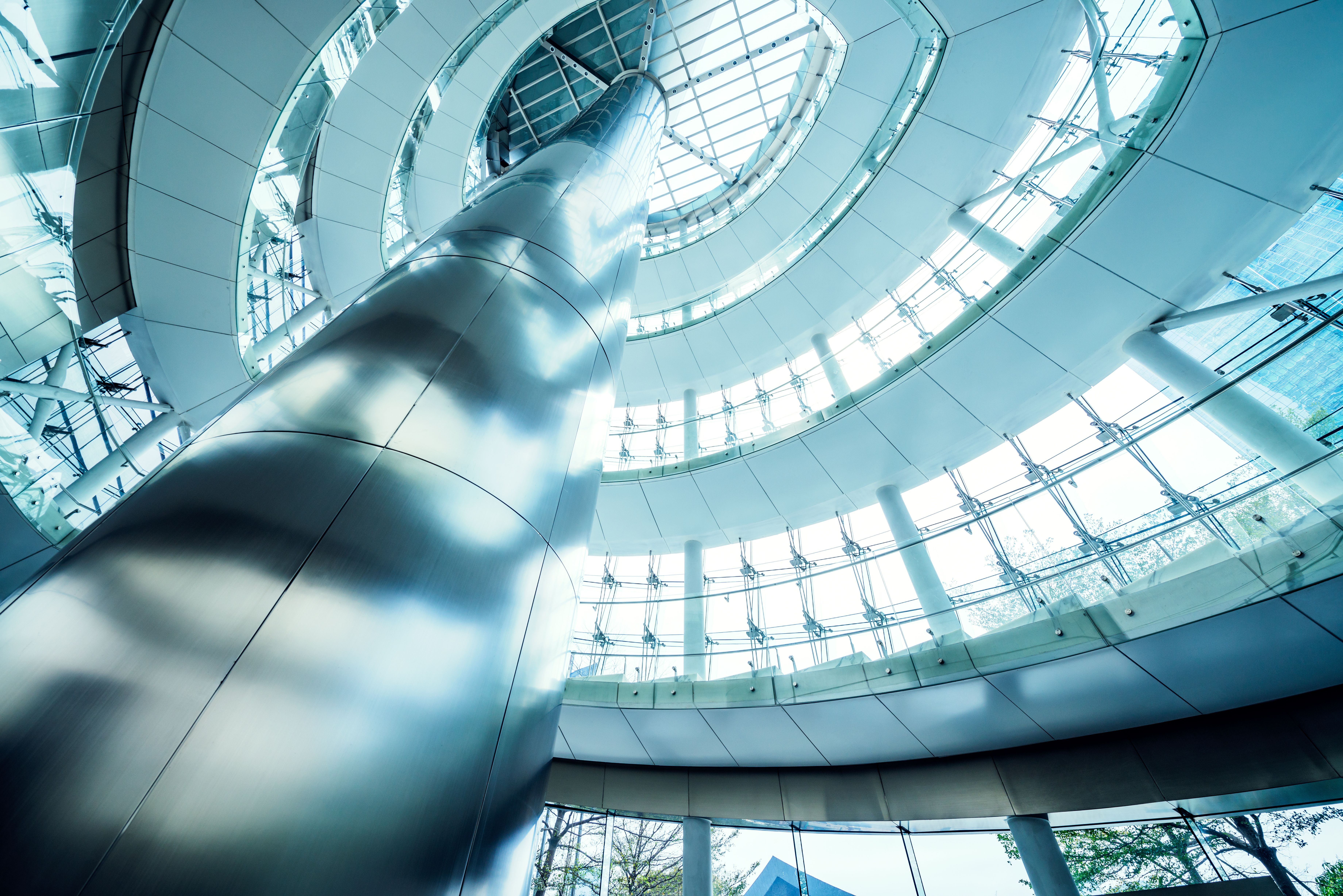 Abstract architecture — illuminated staircase